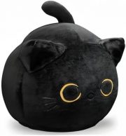 Soft Black Cat Plush Toy Pillow - Stuffed Animal for Kids, Boys & Girls Gifts - Image 3
