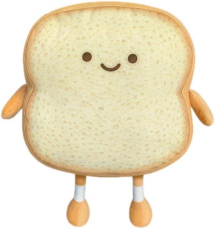 VHYHCY Toast Bread Pillow Funny Food Plush Toy Pillows Small Cute Stuffed Plush Sofa Pillow (Toast Bread,Golden)