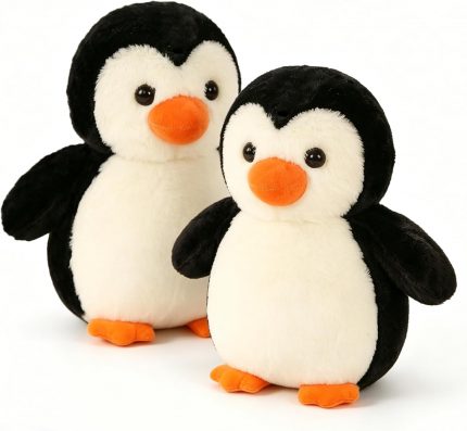 zhidiloveyou 2PCS 8.7" Penguin Stuffed Animal Cute Penguin Plush Soft Toy Gift for Girls Boys