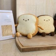 VHYHCY Toast Bread Pillow Funny Food Plush Toy Pillows Small Cute Stuffed Plush Sofa Pillow (Toast Bread,Golden) - Image 2