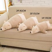 MMTTAO Stuffed Polar Bear Animal Plush Toy 14 Inch Small White Sleeping Bear Animal Stuff Soft Plushies Cute Dolls Collection Huggable Pillow Cushion Birthday Gift for Kids Child Boys Girls, 14Inches - Image 6
