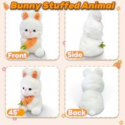 10 Inch Bunny Stuffed Animal, Soft Bunny Plush Toy with Carrot, Cute Rabbit Stuffed Animals for Girls and Boys, Rabbit Plush Toy, Easter Basket Stuffers, Birthday Gifts - Image 2