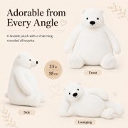 Djungelskog Bear Giant Simulation Bear 23.6 in – Huge Cuddly 2 ft White Teddy Bear Stuffed Animal Plush Doll for Home Decoration, Valentine's Day or Birthday Gift - Image 2