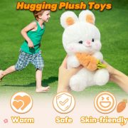 10 Inch Bunny Stuffed Animal, Soft Bunny Plush Toy with Carrot, Cute Rabbit Stuffed Animals for Girls and Boys, Rabbit Plush Toy, Easter Basket Stuffers, Birthday Gifts - Image 3