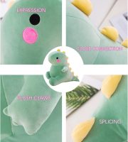 DUANMUL Cute Fat Dinosaur Plush Toys, Soft Stuffed Animals Toys Dolls, Dino Plushies, Cute Birthday Gifts for Kids Girls Boys (Green,8in) - Image 3