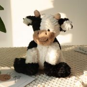 Hopearl Adorable Cow Plush Toy Floppy Dairy Cattle Soft Kawaii Cow Stuffed Animal Cute Birthday Holiday Gift for Boys Girls Kids Toddlers, 9'' - Image 3