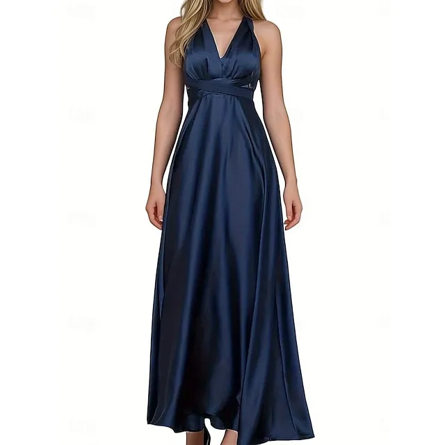 Women’s Party Dress Long Dress Maxi Dress Light Pink Pink Wine Sleeveless Plain Backless Deep V Elegant S M L XL XXL 80f3331d9148d091028fb9d6f406e415