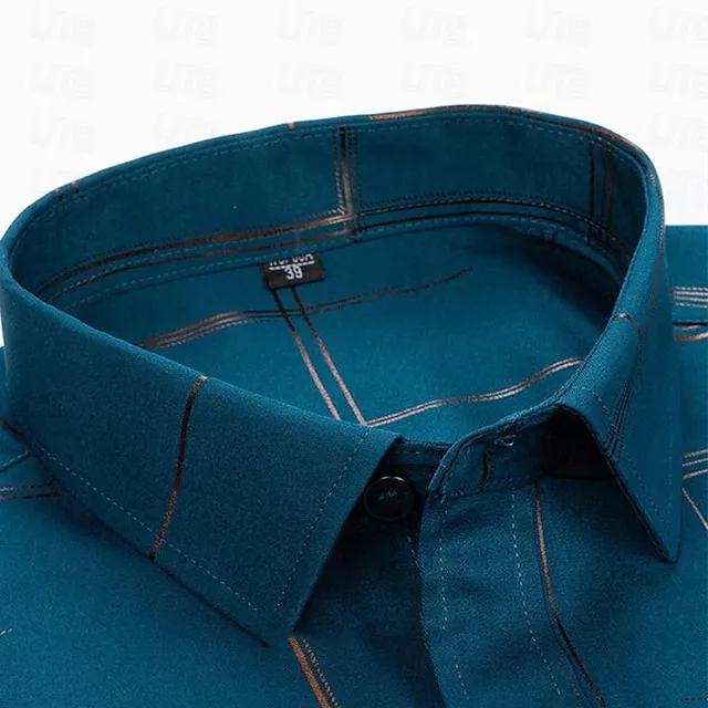 Men’s Shirt Dress Shirt Button Up Shirt Black White Wine Short Sleeve Plaid Turndown Summer Wedding Daily Clothing Apparel Pocket 84a431b8773a2e9f647ebd5d7b67439e