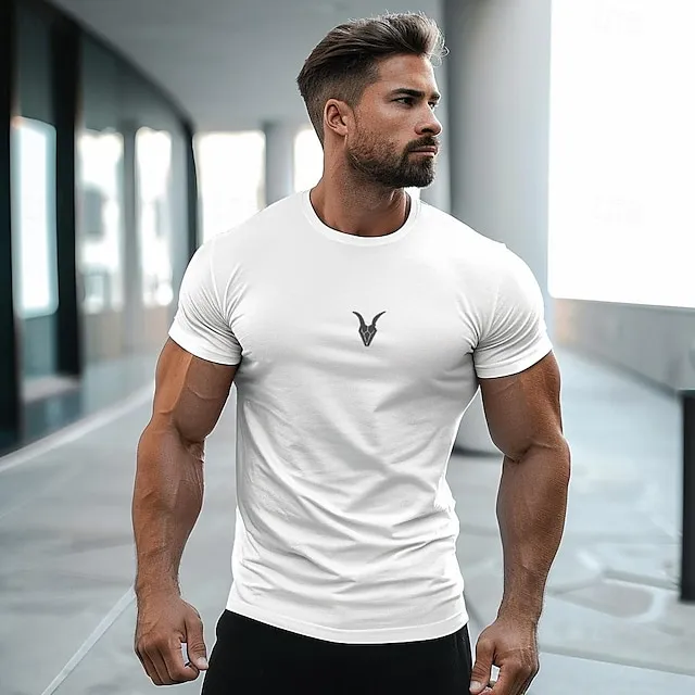 Sheep Bull White Navy Blue Gray T shirt Tee Tee Top Men’s Graphic 100% Cotton Shirt Fashion Classic Shirt Short Sleeve Comfortable Tee Street Sports Outdoor Summer Fashion Designer Clothing S M L XL 3a74c3e4608c06c7d93530ddd846ae87