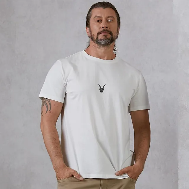 Sheep Bull White Navy Blue Gray T shirt Tee Tee Top Men’s Graphic 100% Cotton Shirt Fashion Classic Shirt Short Sleeve Comfortable Tee Street Sports Outdoor Summer Fashion Designer Clothing S M L XL 8fb4c8e418aaa75de0efe28b2d823891