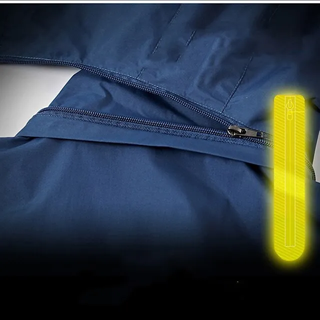 Plus Size Men’s Waterproof Hiking Jacket Rain Jacket Hoodie Jacket Detachable hat Windbreaker Raincoat Outdoor Windproof Weatherproof Lightweight Breathable Trench Coat Outerwear Top Fishing Climbing 9ef9285921925c821cbed507dd4a2032