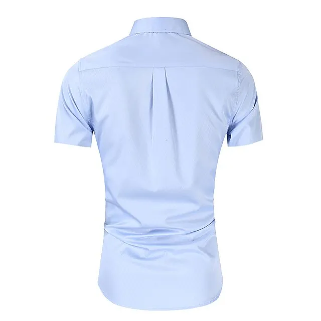 Men’s Dress Shirt Button Up Shirt Plaid Shirt Collared Shirt Black Blue Light Blue Short Sleeve Plaid Turndown Summer Wedding Casual Clothing Apparel Button-Down 9f6e2f9e1e5ab04fc654672ea3442060