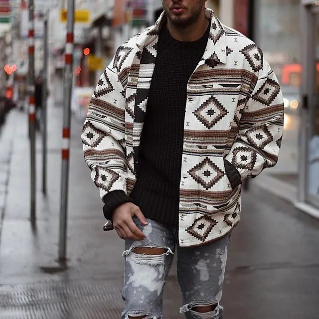 Men’s Lightweight Jacket Summer Jacket Street Daily Windproof Pocket Spring Fall Plaid / Check Casual Turndown Short Blue Brown Green Khaki Gray Jacket 09e4a9142d993f485cfe4ec68b0e3ba7