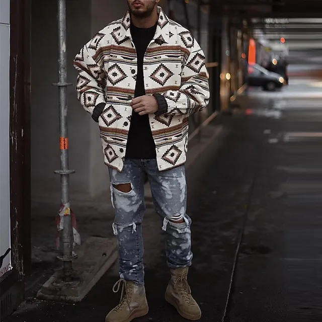 Men’s Lightweight Jacket Summer Jacket Street Daily Windproof Pocket Spring Fall Plaid / Check Casual Turndown Short Blue Brown Green Khaki Gray Jacket f78a8b4323be3dbadc9fb671fcd8c221