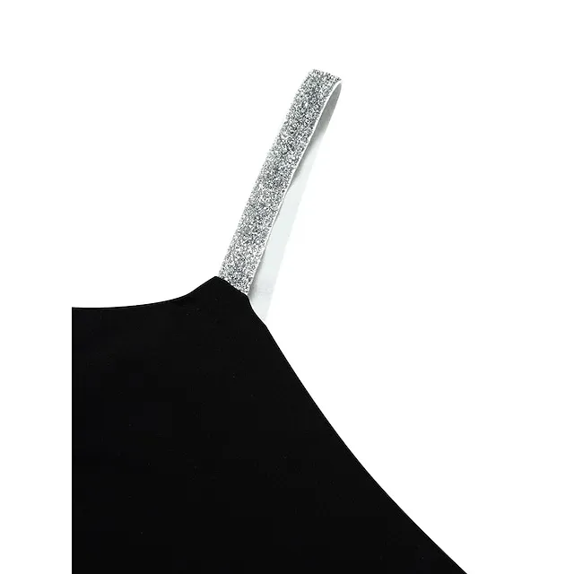 Women’s Black Sequin Dress Fringe Dress Party Dress Sparkly Dress Little Black Dress Sexy Dress Cocktail Homecoming Dress Dress Mini Dress Sleeveless Tassel Spring Spaghetti Strap 116762587eef75abff568ed544c77b90