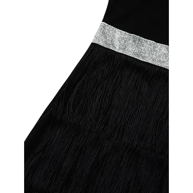 Women’s Black Sequin Dress Fringe Dress Party Dress Sparkly Dress Little Black Dress Sexy Dress Cocktail Homecoming Dress Dress Mini Dress Sleeveless Tassel Spring Spaghetti Strap 99ecb2c2637c59505371f6a6ac4b8df5