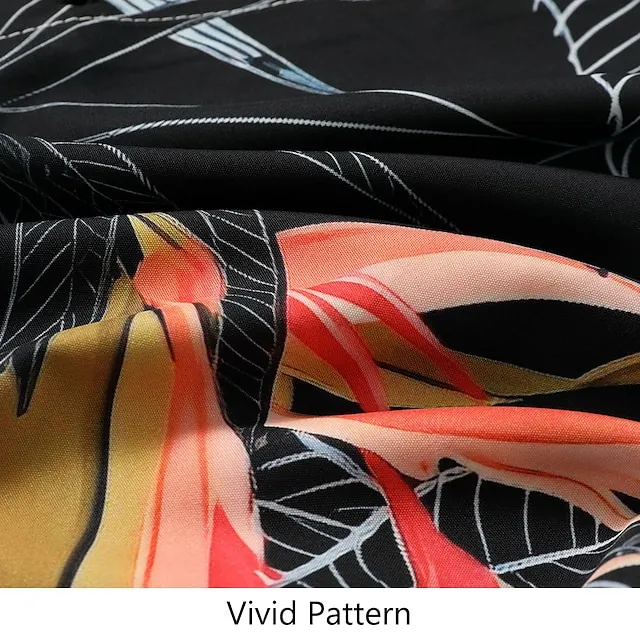 Men’s Shirt Graphic Shirt Aloha Shirt Leaves Turndown Black White Yellow Pink Blue Print Outdoor Street Short Sleeve Button-Down Print Clothing Apparel Fashion Designer Casual Breathable a06842bf956936333436751a8e91d61e