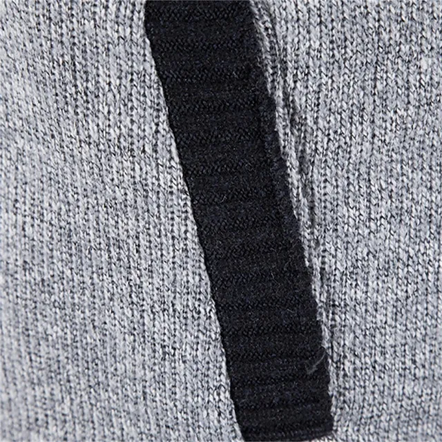 Men’s Cardigan Sweater Fleece Sweater Ribbed Knit Tunic Knitted Color Block Hooded Warm Ups Modern Contemporary Daily Wear Going out Clothing Apparel Winter Fall Burgundy Light Grey M L XL 84eefd3ae1c3a5537e13e67aa78b4ffd