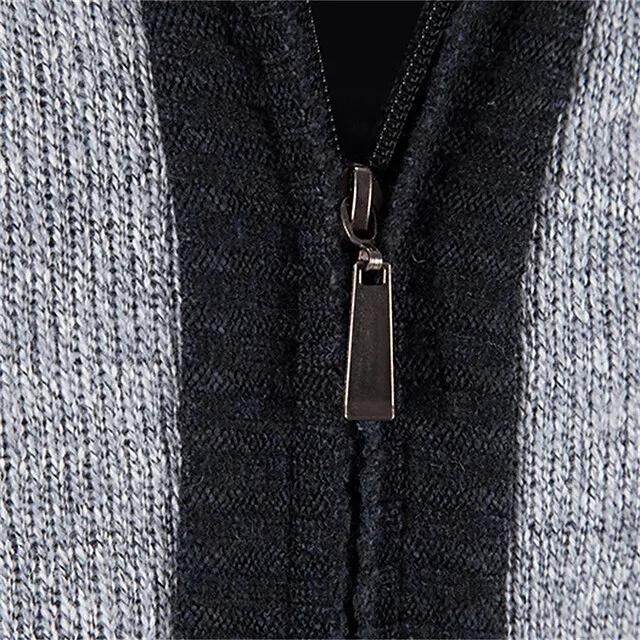 Men’s Cardigan Sweater Fleece Sweater Ribbed Knit Tunic Knitted Color Block Hooded Warm Ups Modern Contemporary Daily Wear Going out Clothing Apparel Winter Fall Burgundy Light Grey M L XL 9f3ce0ce1d12931bc92820ad2b14271c