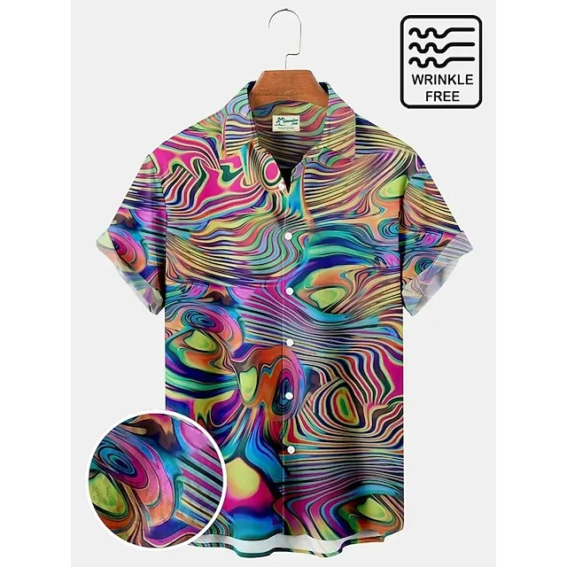 Men’s 50s Vintage Hawaiian Shirts Nautical Map Pirate Ship Skull Seersucker Wrinkle Free Easy Care Aloha Shirts d7b3859182103335c5fccb30a9eaa5c4