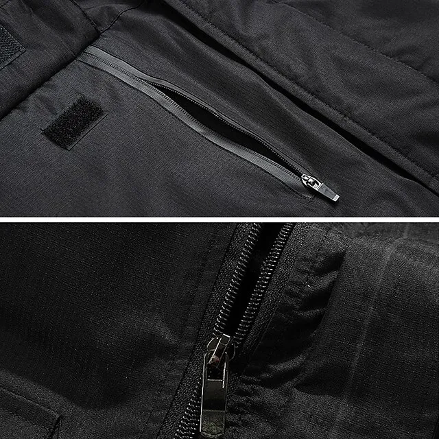 Men’s Winter Jacket Hiking Jacket Rain Jacket Windcheater Jacket Sports & Outdoor Camping & Hiking Waterproof Windproof Hooded Spring Fall Winter Patchwork Ivory white Black Orange Army Green Dark 2f76c5e50b1f8175dc477493a210df4f