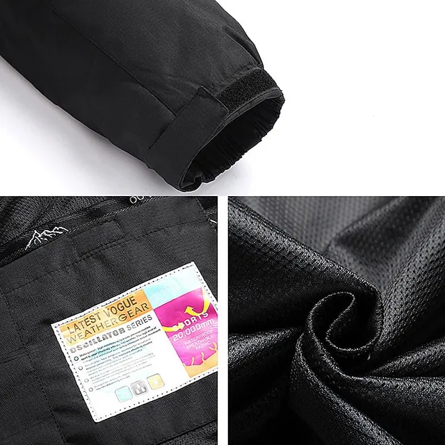 Men’s Winter Jacket Hiking Jacket Rain Jacket Windcheater Jacket Sports & Outdoor Camping & Hiking Waterproof Windproof Hooded Spring Fall Winter Patchwork Ivory white Black Orange Army Green Dark ce95f3371aac7c08013f2e7cc9acf12f