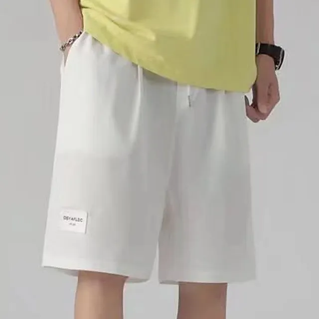 Men’s Athletic Shorts Active Shorts Casual Shorts Pocket Drawstring Elastic Waist Plain Comfort Quick Dry Outdoor Daily Going out Fashion Streetwear Black White 55ac5ed5877b05624fa263eea5c4d8ca