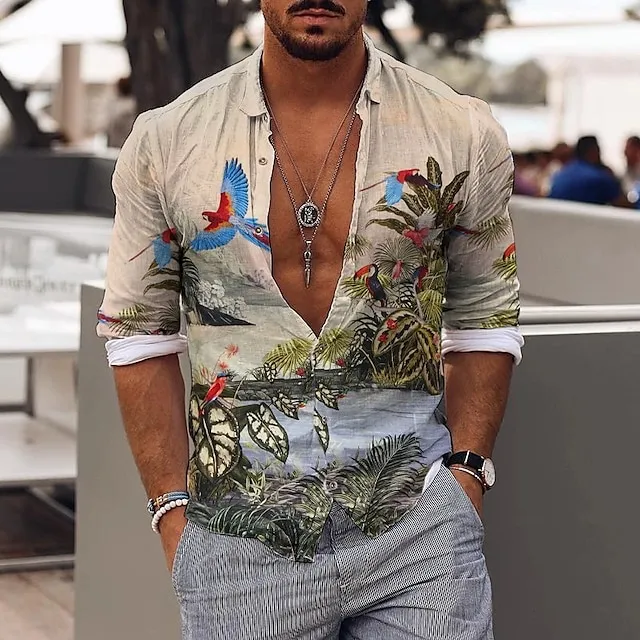 Men’s Shirt Summer Hawaiian Shirt Graphic Prints Anchor Turndown Black Yellow Black / Brown Red Brown Street Casual Short Sleeves Print Button-Down Clothing Apparel Vintage Tropical Sports Streetwear d36d506cfa8b4ffc854e9440181250eb
