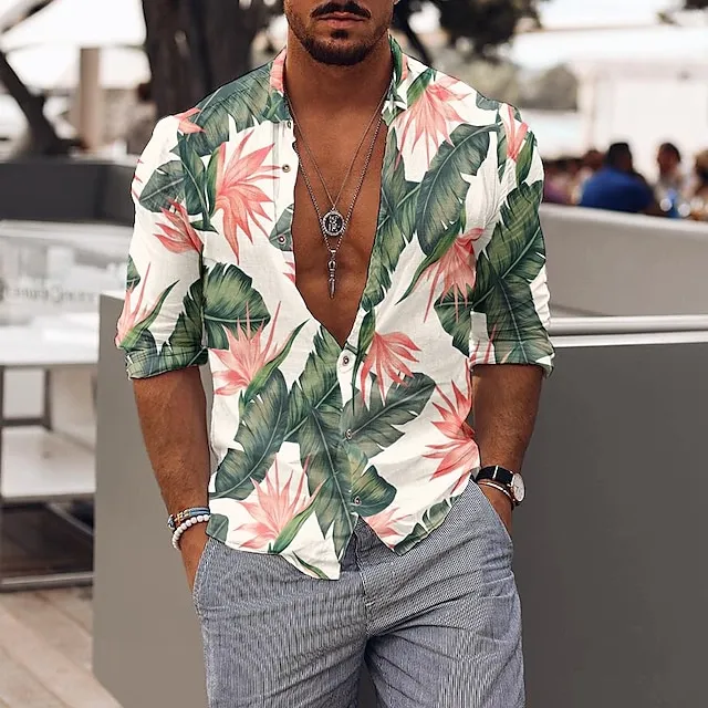 Men’s Shirt Summer Hawaiian Shirt Graphic Prints Anchor Turndown Black Yellow Black / Brown Red Brown Street Casual Short Sleeves Print Button-Down Clothing Apparel Vintage Tropical Sports Streetwear f959fd86d87c6a3658fdcebbd7d61c77