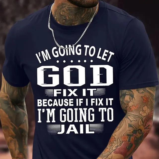 Green Men’s T shirt Tee Graphic Tee Casual Style Classic Style Cool Shirt Letter Graphic Prints Faith Crew Neck Hot Stamping Street Vacation Short Sleeves a8310dcb7cf327102dd5800be201aeac