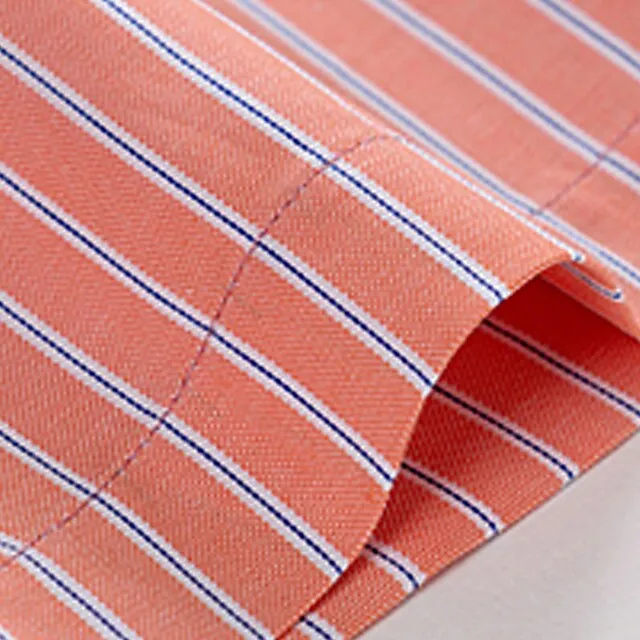 Men’s Dress Shirt Button Down Shirt Oxford Shirt White Navy Blue Blue Short Sleeve Plaid / Striped / Chevron / Round Shirt Collar All Seasons Office & Career Daily Wear Clothing Apparel f4def118d4ceb3805fa0d955faa9b2a3