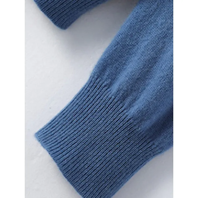 Women’s Pullover Sweater Jumper V Neck Ribbed Knit Wool Oversized Summer Fall Outdoor Daily Going out Stylish Casual Soft Long Sleeve Solid Color White Yellow Light Green S M L b040c29c15f37157a6f7e361be97339b