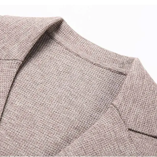 Men’s Cardigan Sweater Ribbed Knit Regular Knitted Plain Lapel Warm Ups Modern Contemporary Daily Wear Going out Clothing Apparel Fall Winter Black Camel S M L d6e5427085524a80bef19360195ccece
