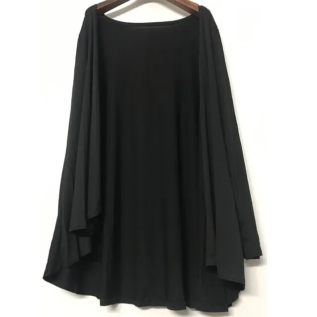 Women’s Cardigan Sweater Open Front Ribbed Knit Polyester Oversized Fall Winter Daily Going out Weekend Stylish Casual Soft Long Sleeve Solid Color Black White Navy Blue M L XL fad412be834f9ab63da84afa4ea619fb