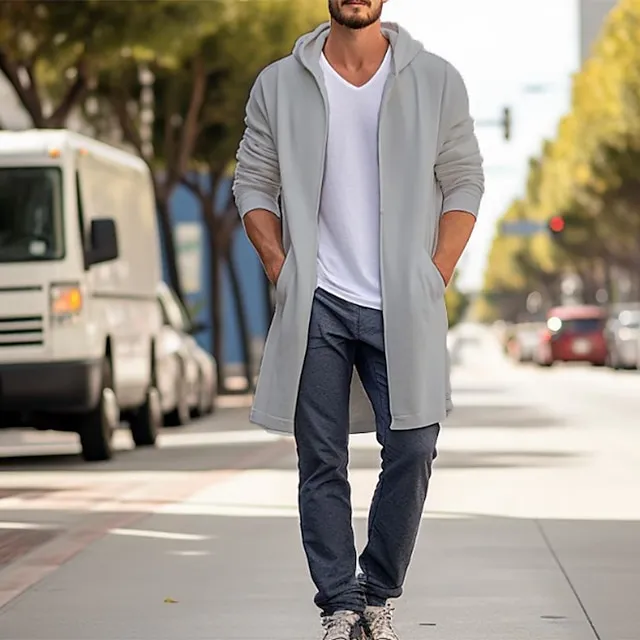 Men’s Cardigan Knitwear Knit Pocket Plain Lapel Fashion Streetwear Outdoor Daily Wear Clothing Apparel Fall Winter Black Blue S M L eca45fba15769818b833193e82f63bed